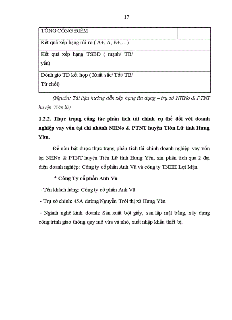 image for page Một số giải pháp nâng cao chất lượng phân tích tài chính đối với doanh nghiệp vay vốn tại chi nhánh NHNo&PTNT huyện Tiên Lữ tỉnh Hưng Yên