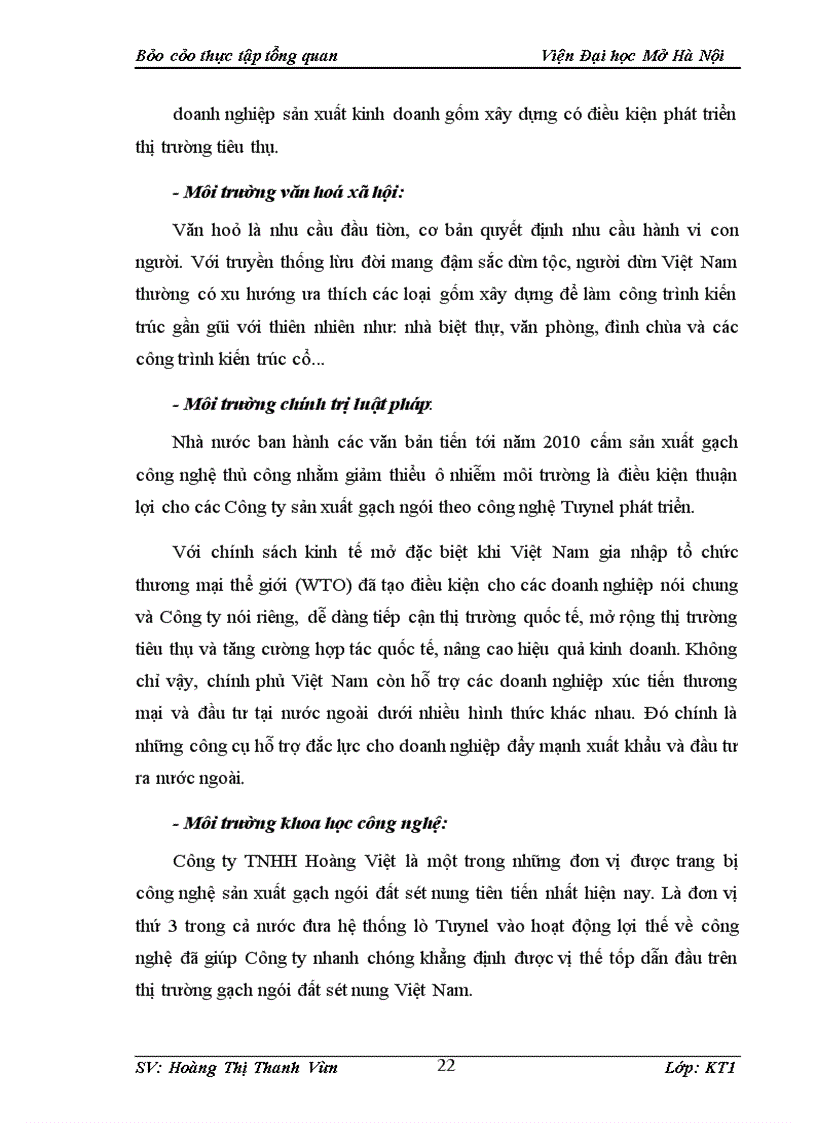 image for page Báo cáo thực tập tại công ty TNHH Hoàng Việt