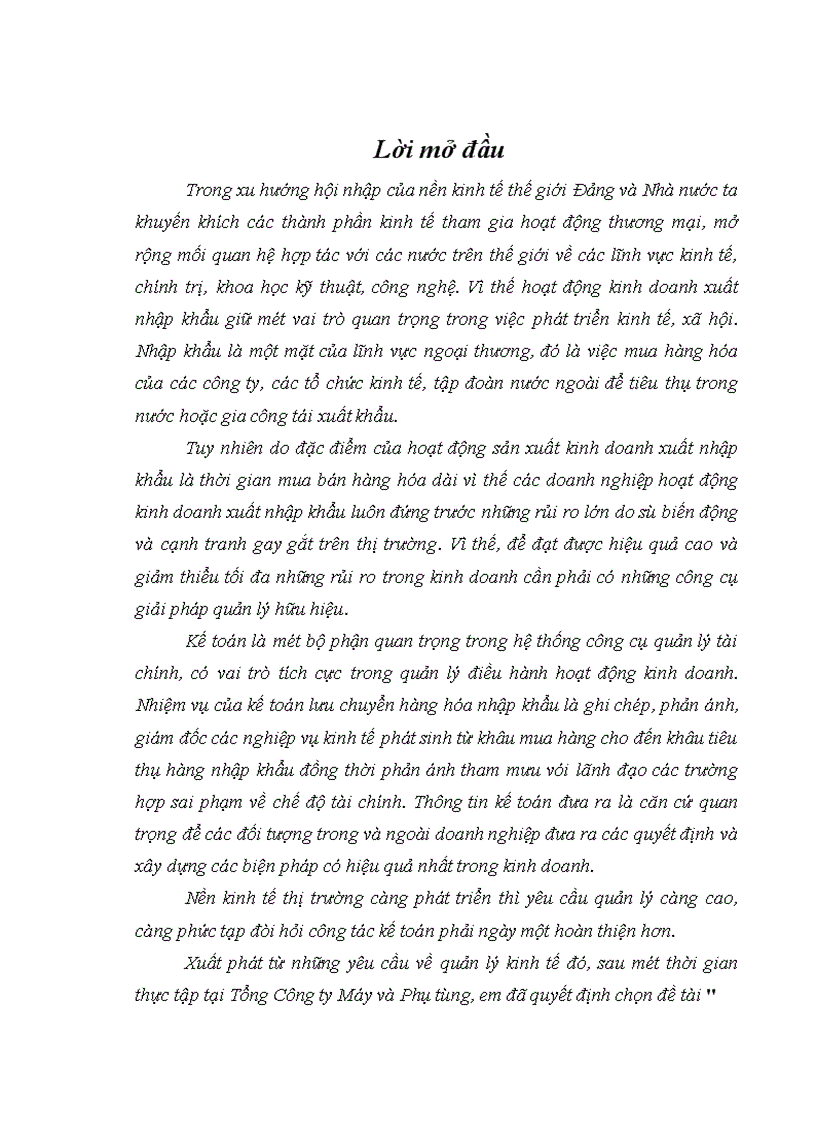 image for page Hoàn thiện công tác kế toán lưu chuyển hàng hóa nhập khẩu tại cơ quan Văn phòng Tổng Công ty Máy và Phụ tùng