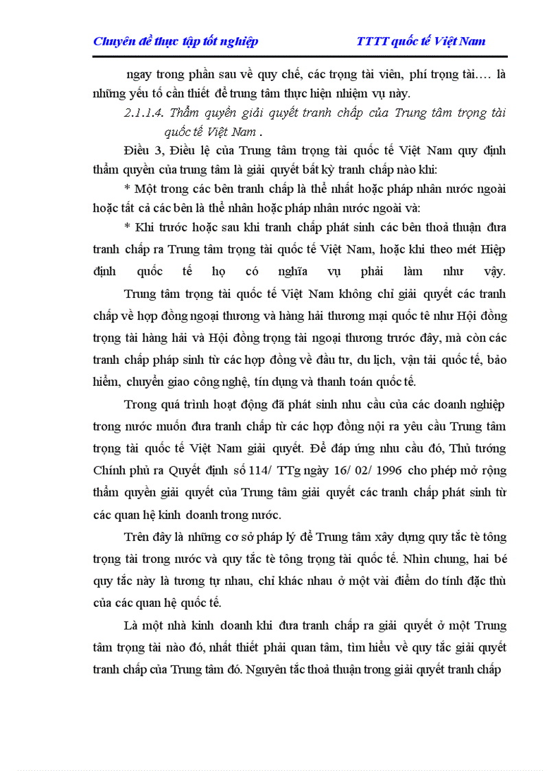 image for page Báo cáo tổng hợp về Trung tâm trọng tài quốc tế Việt Nam