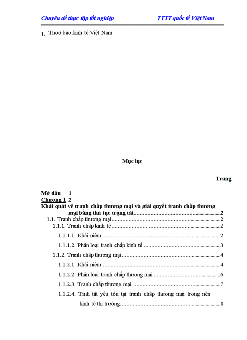 image for page Báo cáo tổng hợp về Trung tâm trọng tài quốc tế Việt Nam