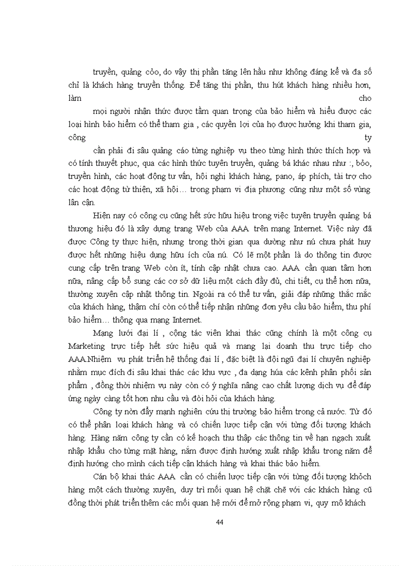 image for page Thực trạng triển khai kinh doanh bảo hiểm hàng hóa vận chuyển nội địa tại công ty cổ phần bảo hiểm AAA
