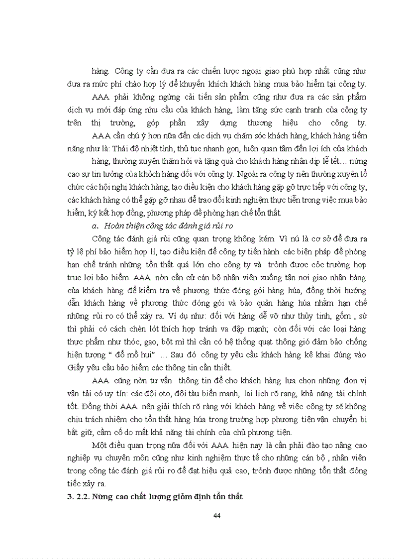 image for page Thực trạng triển khai kinh doanh bảo hiểm hàng hóa vận chuyển nội địa tại công ty cổ phần bảo hiểm AAA