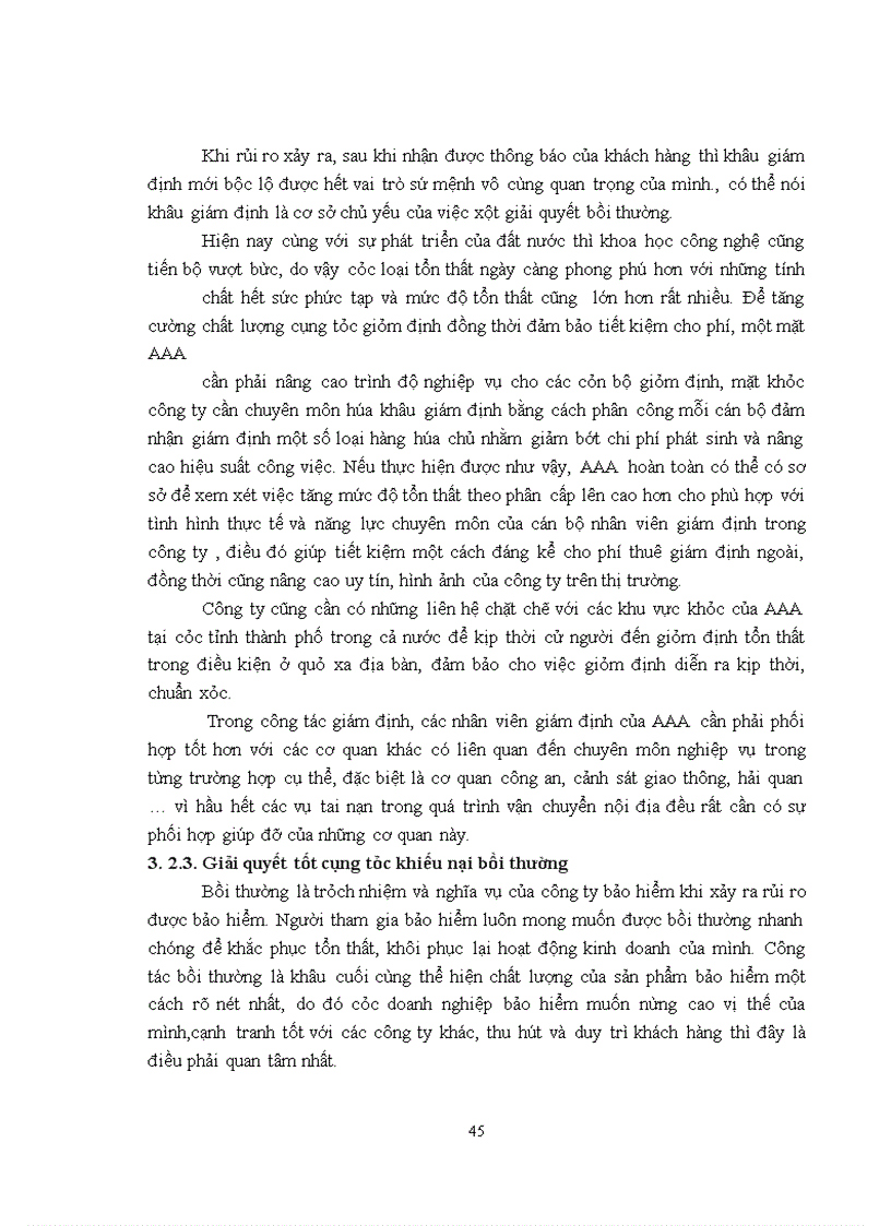 image for page Thực trạng triển khai kinh doanh bảo hiểm hàng hóa vận chuyển nội địa tại công ty cổ phần bảo hiểm AAA