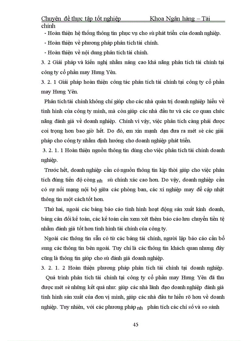 image for page Nâng cao khả năng phân tích tài chính tại công ty cổ phần may Hưng Yên