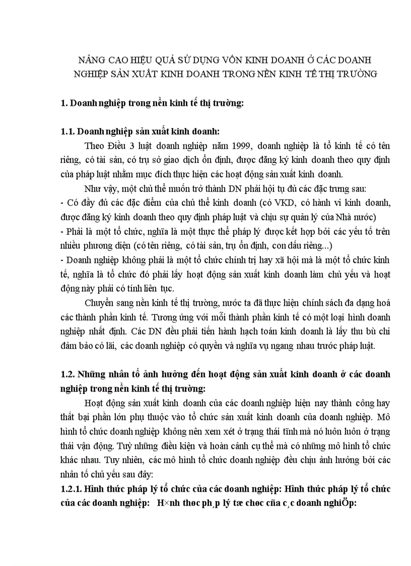 image for page Vốn kinh doanh và những biện pháp nâng cao hiệu quả sử dụng vốn kinh doanh ở xí nghiệp in trực thuộc NXB Lao động xã hội.