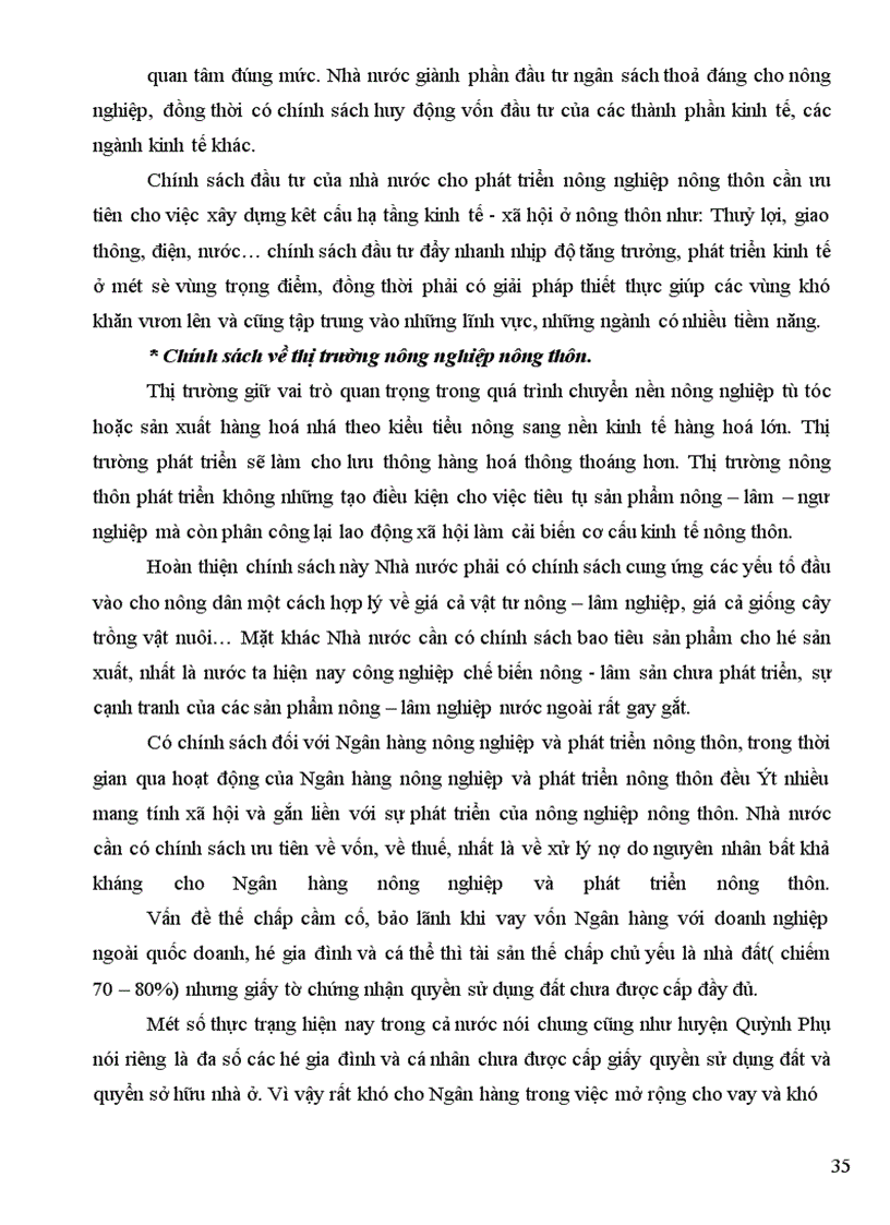 image for page Giải pháp nâng cao chất lượng tín dụng Ngân hàng tại chi nhánh Ngân hàng nông nghiệp huyện Quỳnh Phụ tỉnh Thái Bình