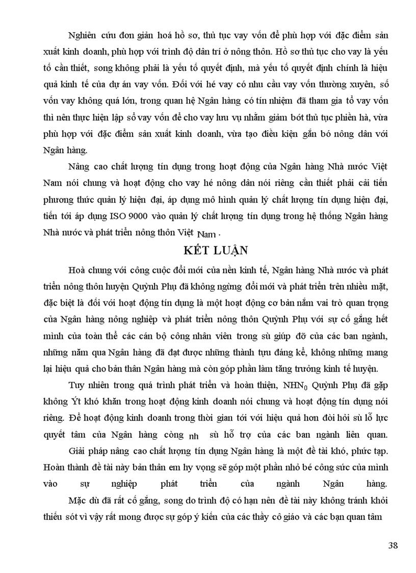 image for page Giải pháp nâng cao chất lượng tín dụng Ngân hàng tại chi nhánh Ngân hàng nông nghiệp huyện Quỳnh Phụ tỉnh Thái Bình