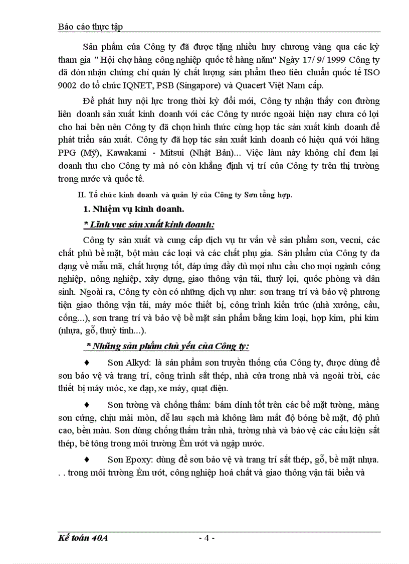 image for page Báo cáo tổng hợp tình hình tổ chức bộ máy kế toán và công tác kế toán của Công ty Sơn tổng hợp Hà Nội