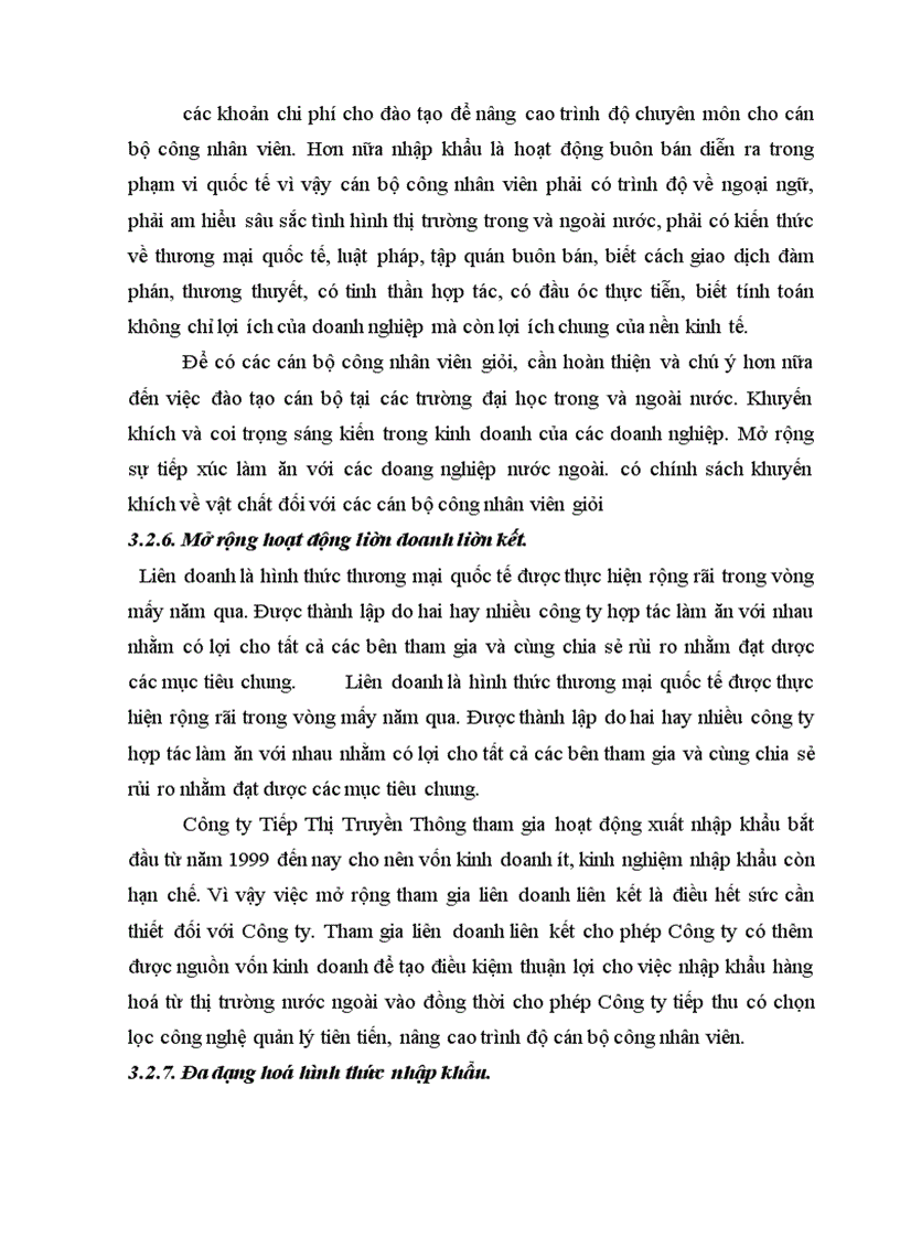 image for page Hoạt động nhập khẩu của Công ty Tiếp Thị Truyền Thông. Thực trạng và giải pháp