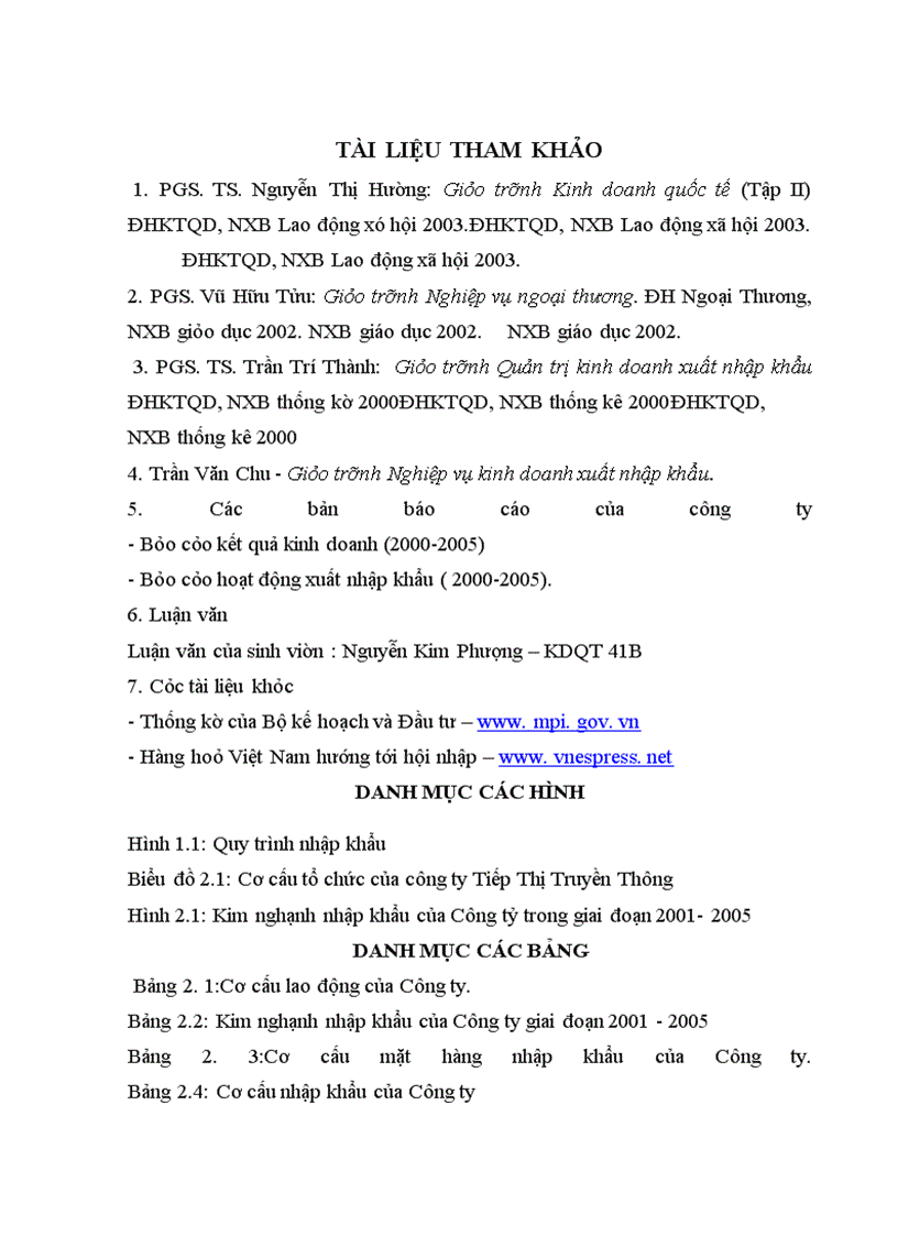 image for page Hoạt động nhập khẩu của Công ty Tiếp Thị Truyền Thông. Thực trạng và giải pháp