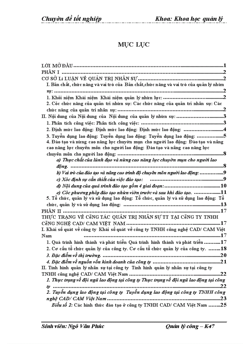 image for page Công tác quản lý nhân sự tại công ty TNHH công nghệ CAD/CAM Việt Nam