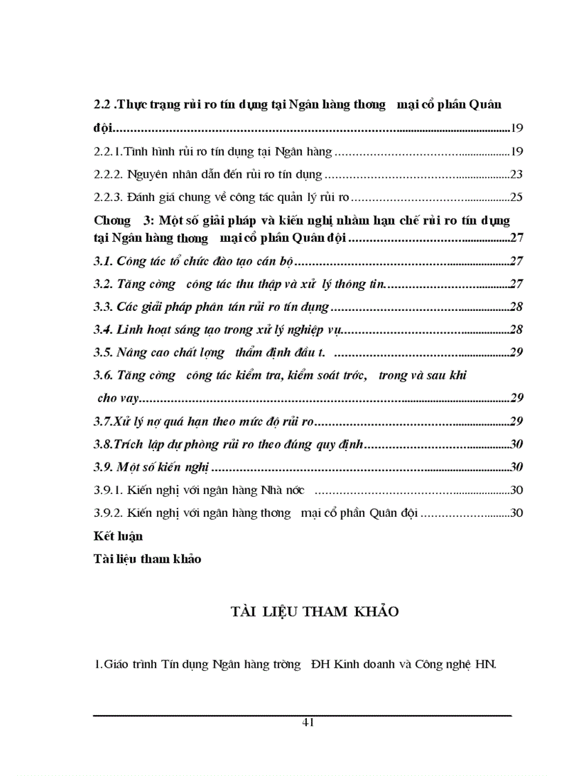 image for page Mét số giải pháp nhằm phòng ngừa và hạn chế rủi ro tín dụng tại Ngân hàng thương mại cổ phần Quân đội