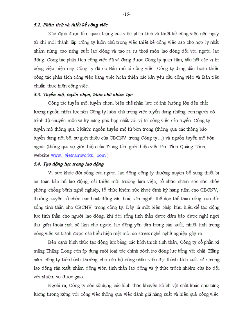 image for page Cải tiến công tác phân tích công việc tại Công ty cổ phần xi măng Thăng Long