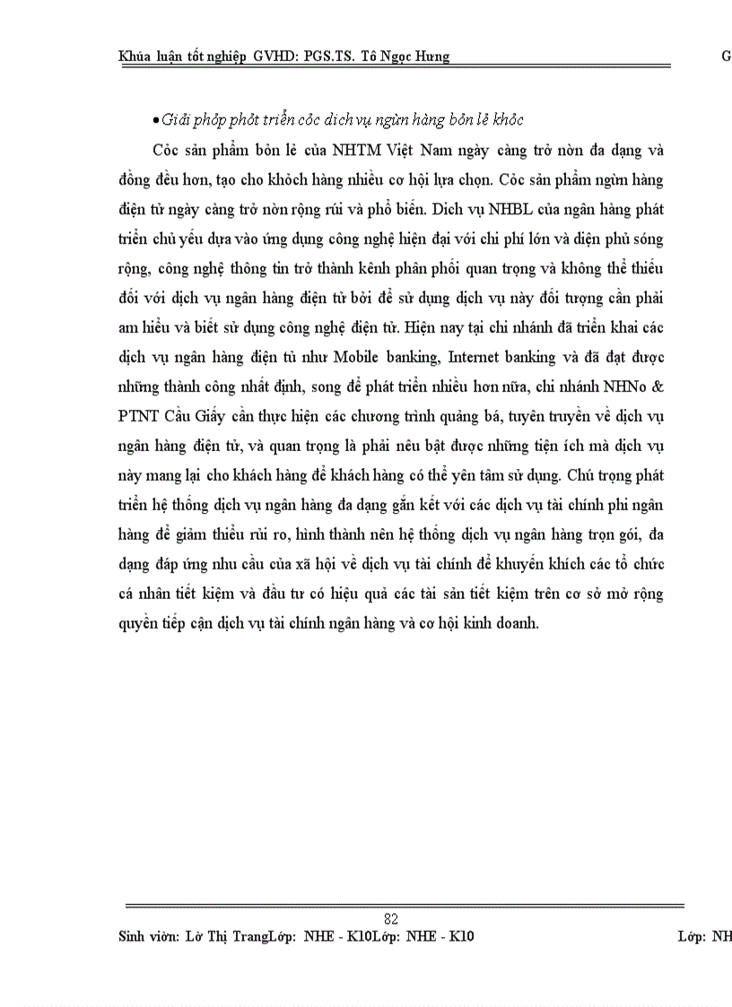 image for page Dịch vụ ngân hàng bán lẻ tại NHNo& PTNT chi nhánh Cầu Giấy thực trạng và giải pháp