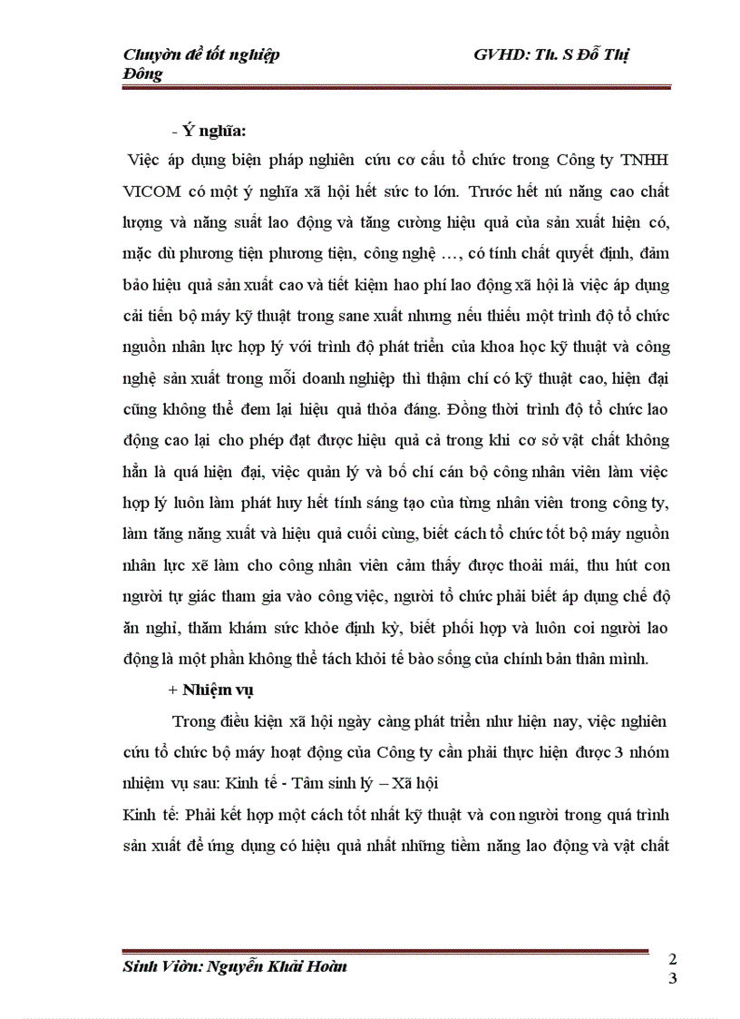 image for page Hoàn thiện cơ cấu tổ chức của Công ty TNHH VICOM