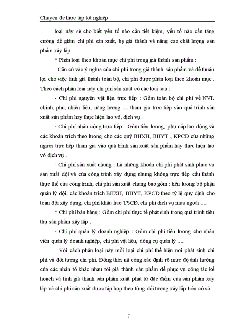 image for page Hoàn thiện hạch tóan chi phí sản xuất và tính giá thành sản phẩm trong công ty Cơ khí và Xây lắp số 7