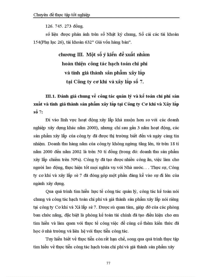 image for page Hoàn thiện hạch tóan chi phí sản xuất và tính giá thành sản phẩm trong công ty Cơ khí và Xây lắp số 7