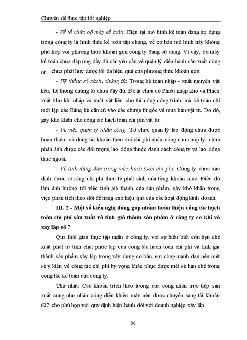 image for page Hoàn thiện hạch tóan chi phí sản xuất và tính giá thành sản phẩm trong công ty Cơ khí và Xây lắp số 7