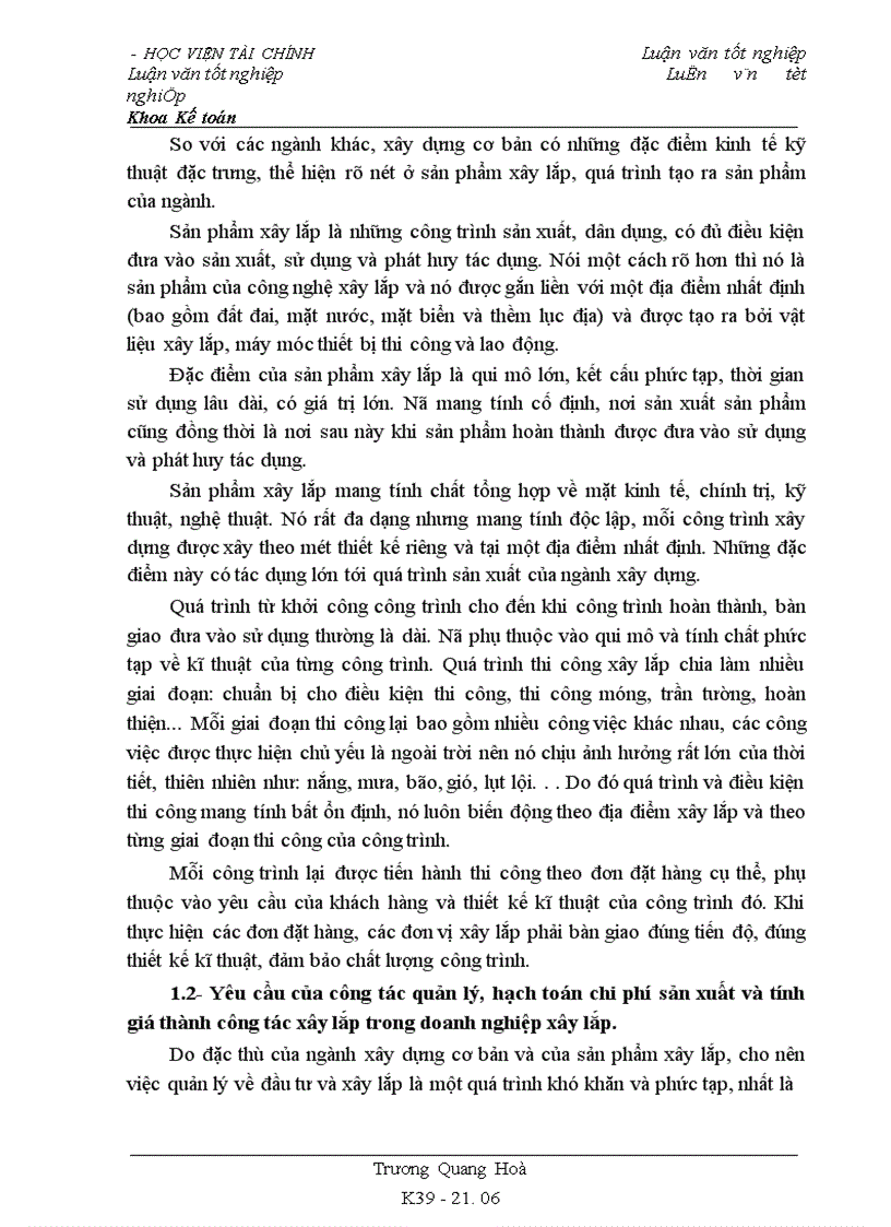 image for page Tổ chức công tác kế toán tập hợp chi phí và tính giá thành sản phẩm xây lắp tại công ty xây dựng 99