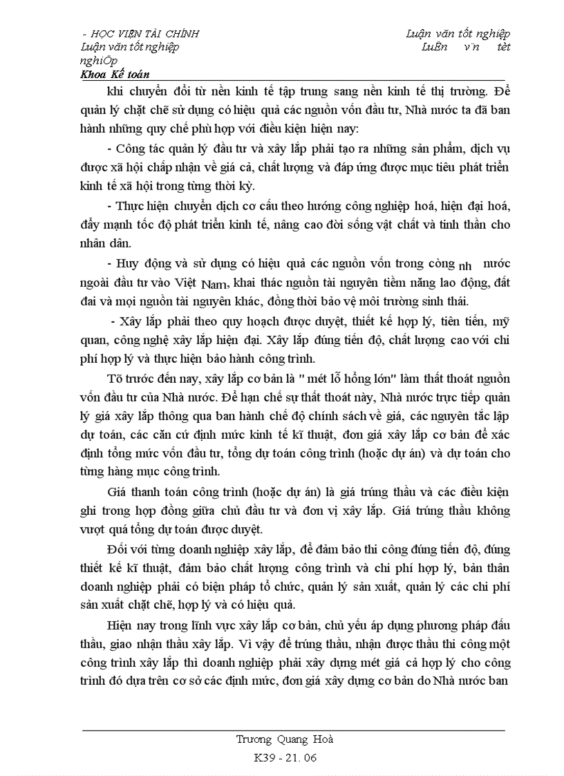 image for page Tổ chức công tác kế toán tập hợp chi phí và tính giá thành sản phẩm xây lắp tại công ty xây dựng 99