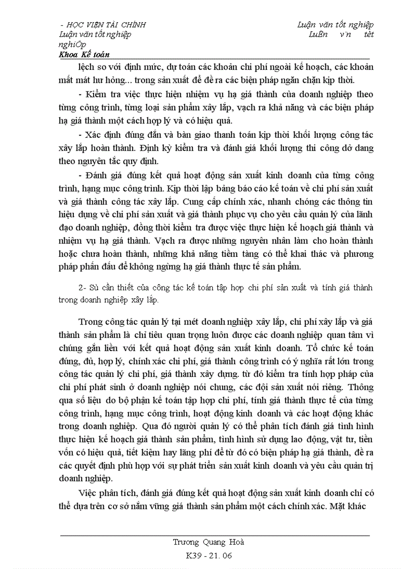 image for page Tổ chức công tác kế toán tập hợp chi phí và tính giá thành sản phẩm xây lắp tại công ty xây dựng 99