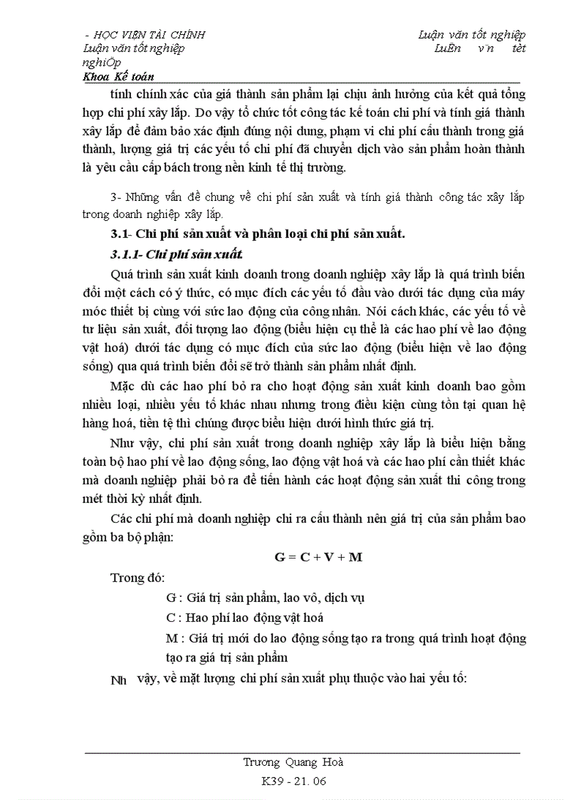 image for page Tổ chức công tác kế toán tập hợp chi phí và tính giá thành sản phẩm xây lắp tại công ty xây dựng 99