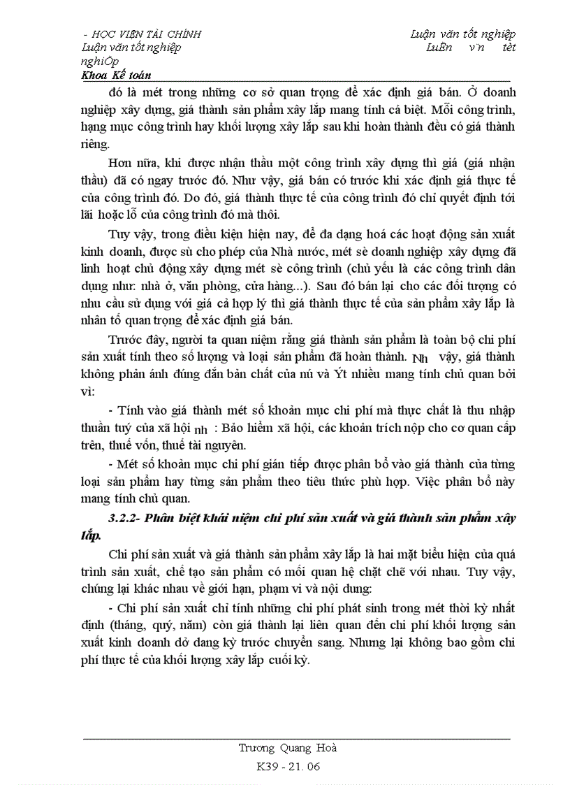 image for page Tổ chức công tác kế toán tập hợp chi phí và tính giá thành sản phẩm xây lắp tại công ty xây dựng 99