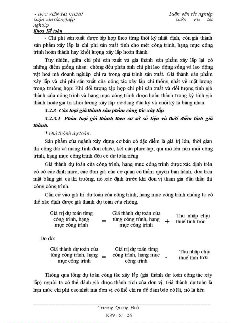 image for page Tổ chức công tác kế toán tập hợp chi phí và tính giá thành sản phẩm xây lắp tại công ty xây dựng 99