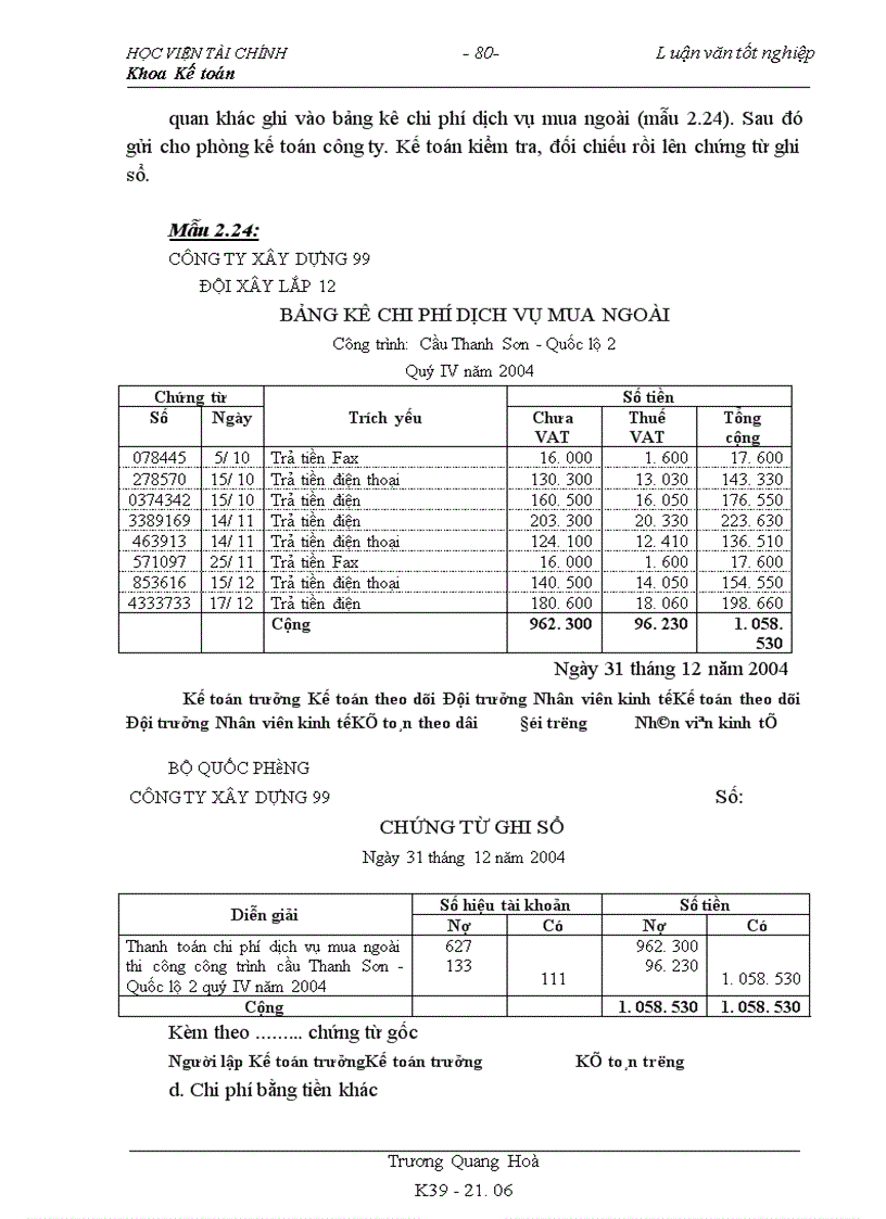 image for page Tổ chức công tác kế toán tập hợp chi phí và tính giá thành sản phẩm xây lắp tại công ty xây dựng 99
