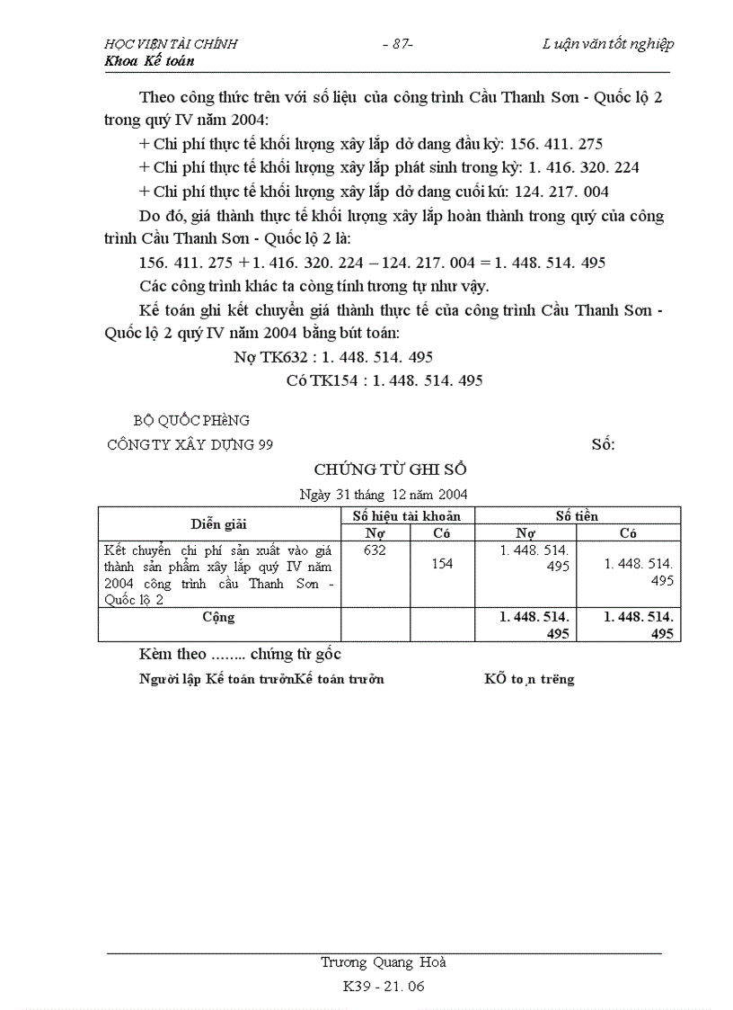 image for page Tổ chức công tác kế toán tập hợp chi phí và tính giá thành sản phẩm xây lắp tại công ty xây dựng 99