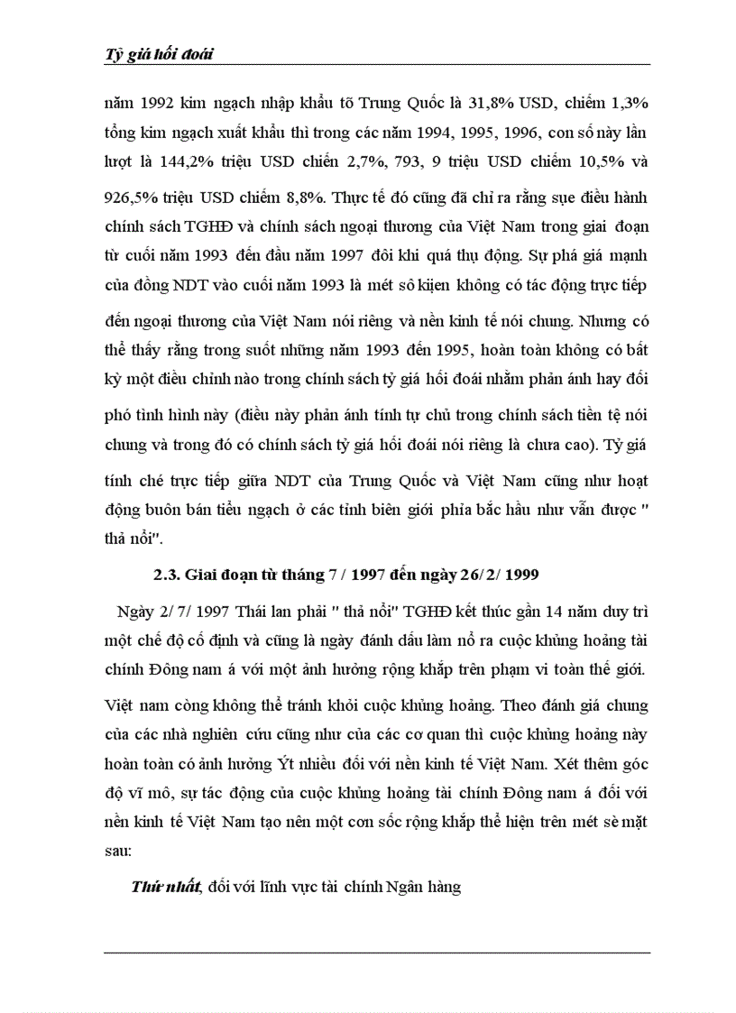 image for page Chính sách tỷ giá hối đoái tới tốc độ phát triển kinh tế của Việt Nam