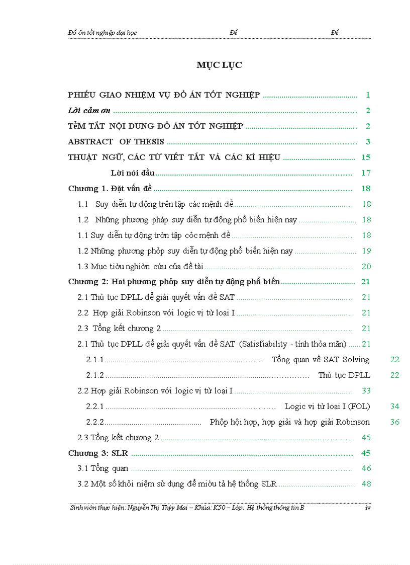 image for page Suy diễn tự động-Hệ thống suy diễn SLR