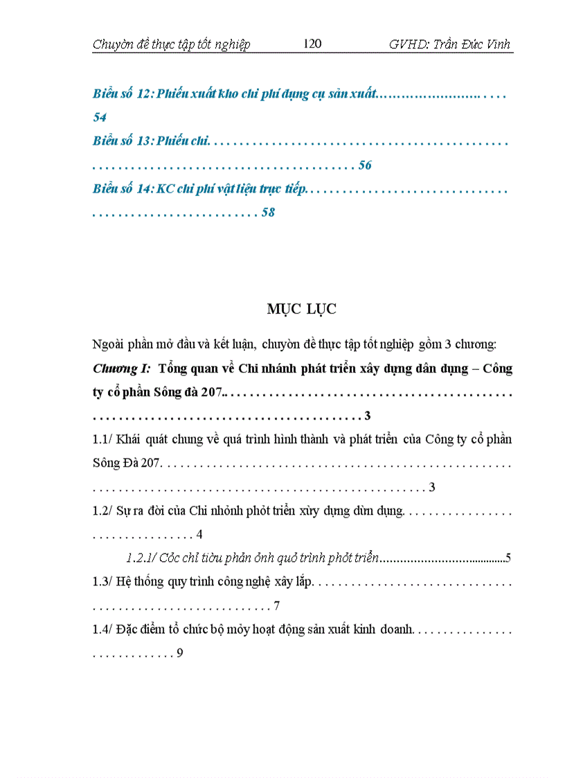 image for page Hoàn thiện hạch toán chi phí sản xuất và tính giá thành sản phẩm xây lắp tại Chi nhánh phát triển xây dựng dân dụng - Công ty cổ phần Sông Đà 207