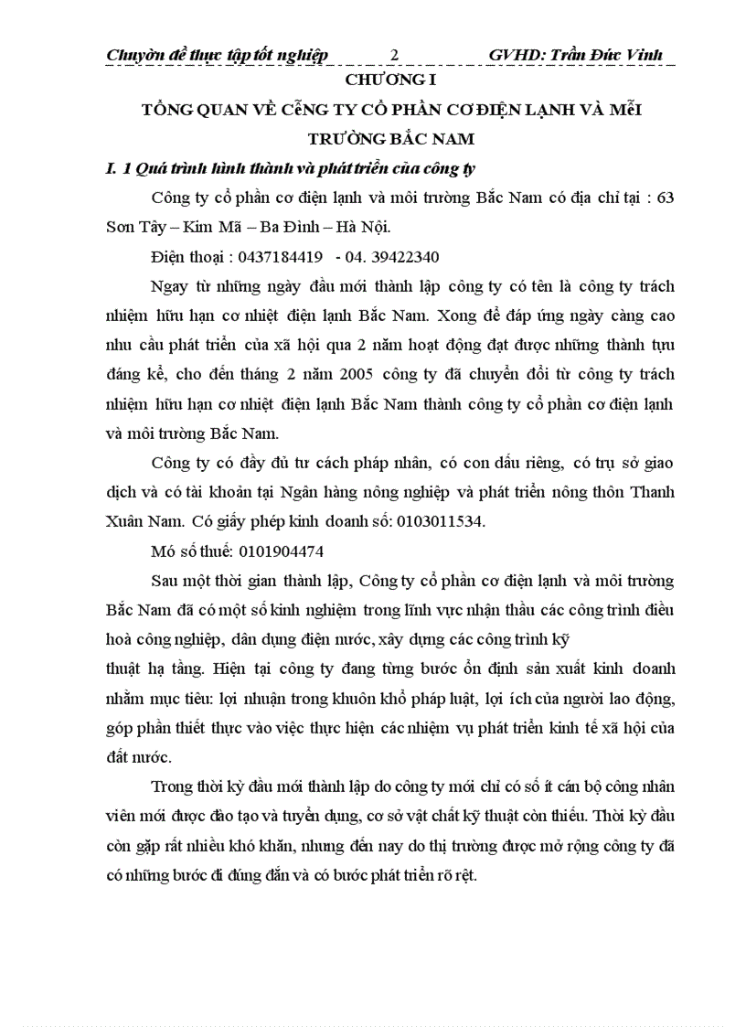image for page Hoàn thiện hạch toán chi phí sản xuất và tính giá thành sản phẩm tại Công ty Cổ phần cơ điện lạnh và môi trường Bắc Nam