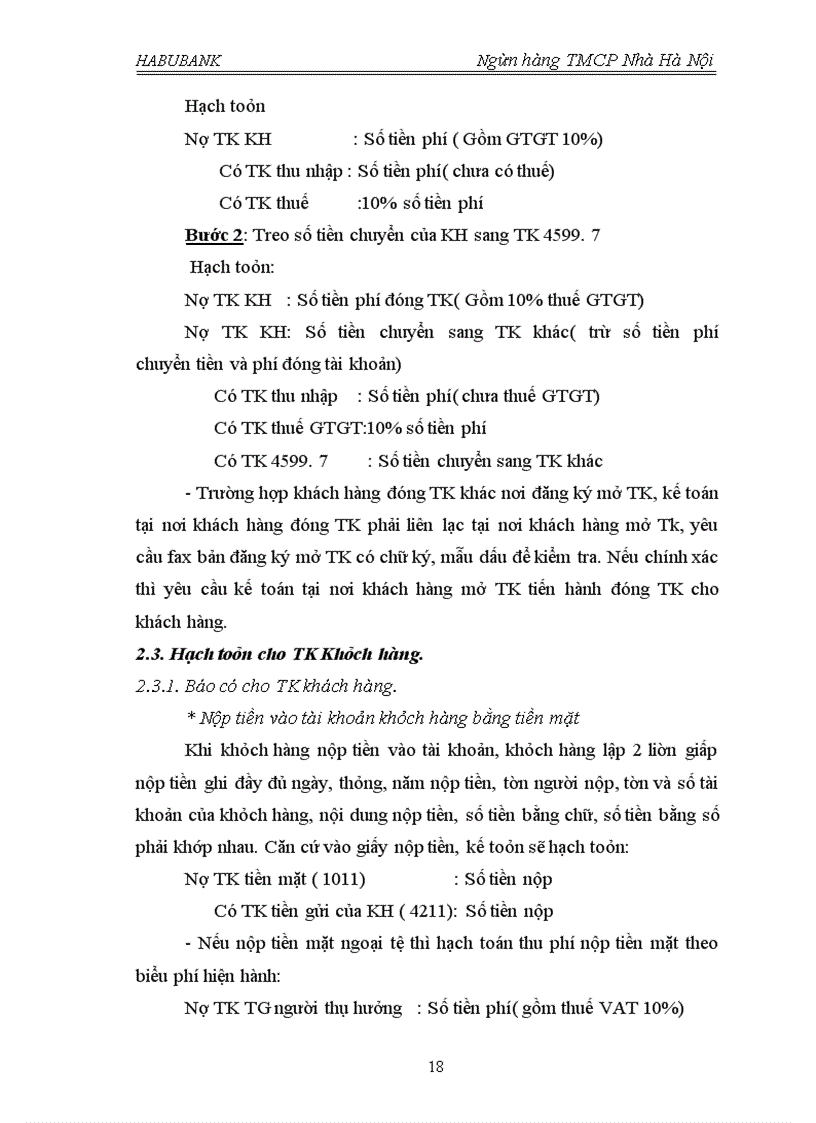 image for page Báo cáo thử việc tại Ngân hàng TMCP Nhà Hà Nội