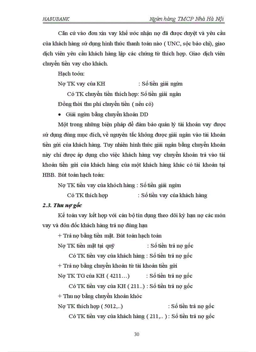 image for page Báo cáo thử việc tại Ngân hàng TMCP Nhà Hà Nội