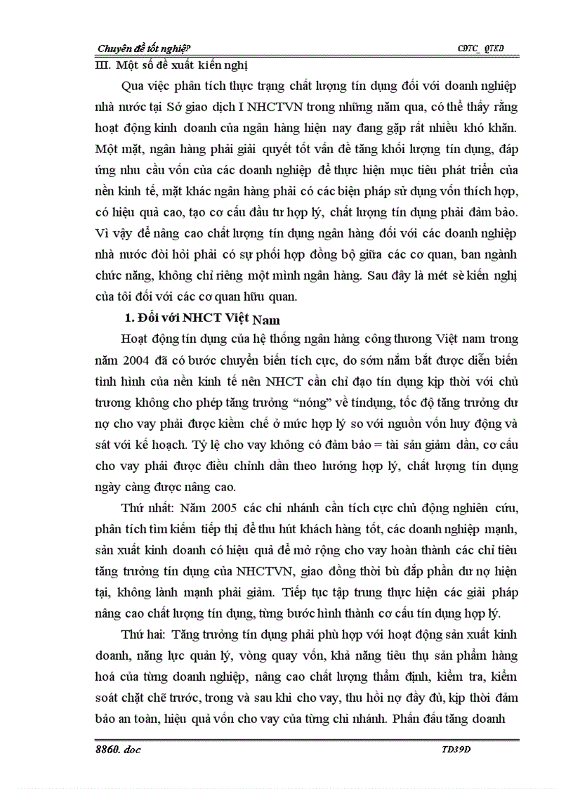 image for page Giải pháp nâng cao chất lượng tín dụng đối với doanh nghiệp nhà nước tại Sở giao dịch I Ngân hàng Công thương Việt Nam