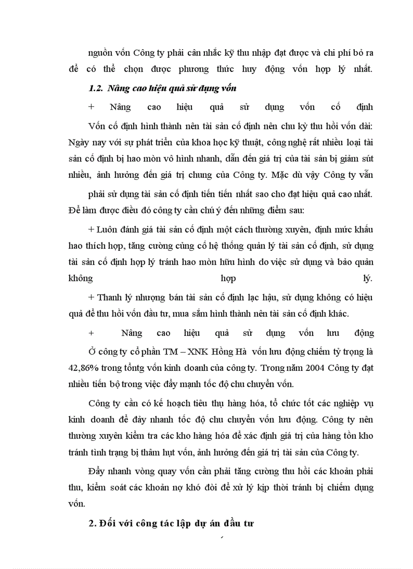 image for page Nâng cao hiệu quả hoạt động đầu tư phát triển tại công ty cổ phần Thương Mại - Xuất Nhập Khẩu Hồng Hà.