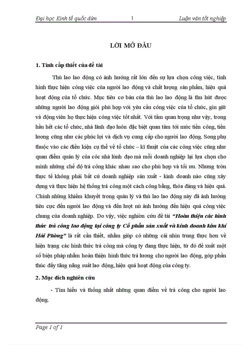 image for page Hoàn thiện các hình thức trả công lao động tại công ty Cổ phần sản xuất và kinh doanh kim khí Hải Phòng