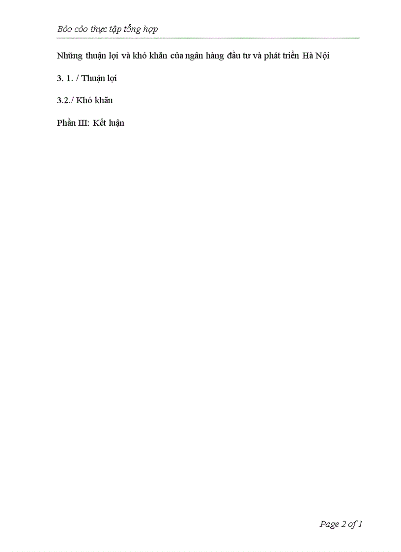 image for page Đánh giá chung những thuận lợi và khó khăn của ngân hàng đầu tư và phát triển Hà Nội
