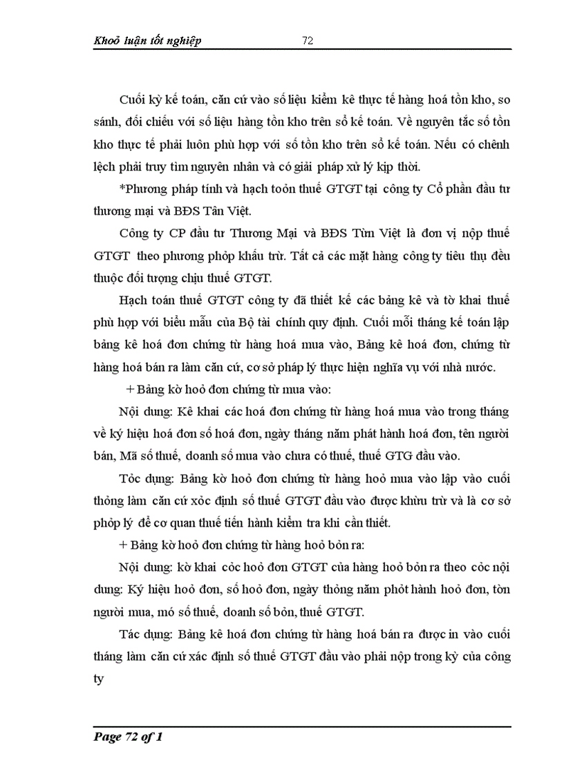 image for page Hoàn thiện kế toán tiêu thụ hàng hoá và xác định kết quả tiêu thụ hàng hoá trong công ty CP đầu tư thương mại và BĐS Tân Việt