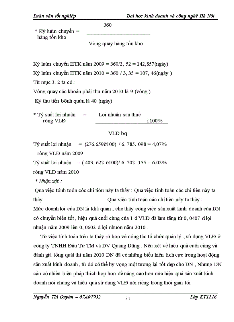 image for page Vốn lưu động và các biện pháp nhằm nâng cao hiệu quả sử dụng vốn lưu động tại công ty TNHH Đầu Tư TM và DV Quang Dũng