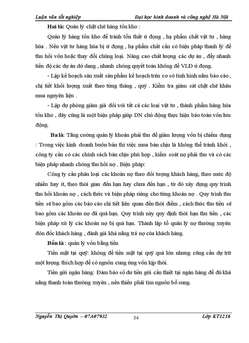 image for page Vốn lưu động và các biện pháp nhằm nâng cao hiệu quả sử dụng vốn lưu động tại công ty TNHH Đầu Tư TM và DV Quang Dũng