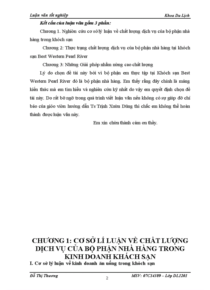 image for page Giải pháp nâng cao chất lượng dịch vụ trong kinh doanh nhà hàng tại khách sạn Best Western Pearl River