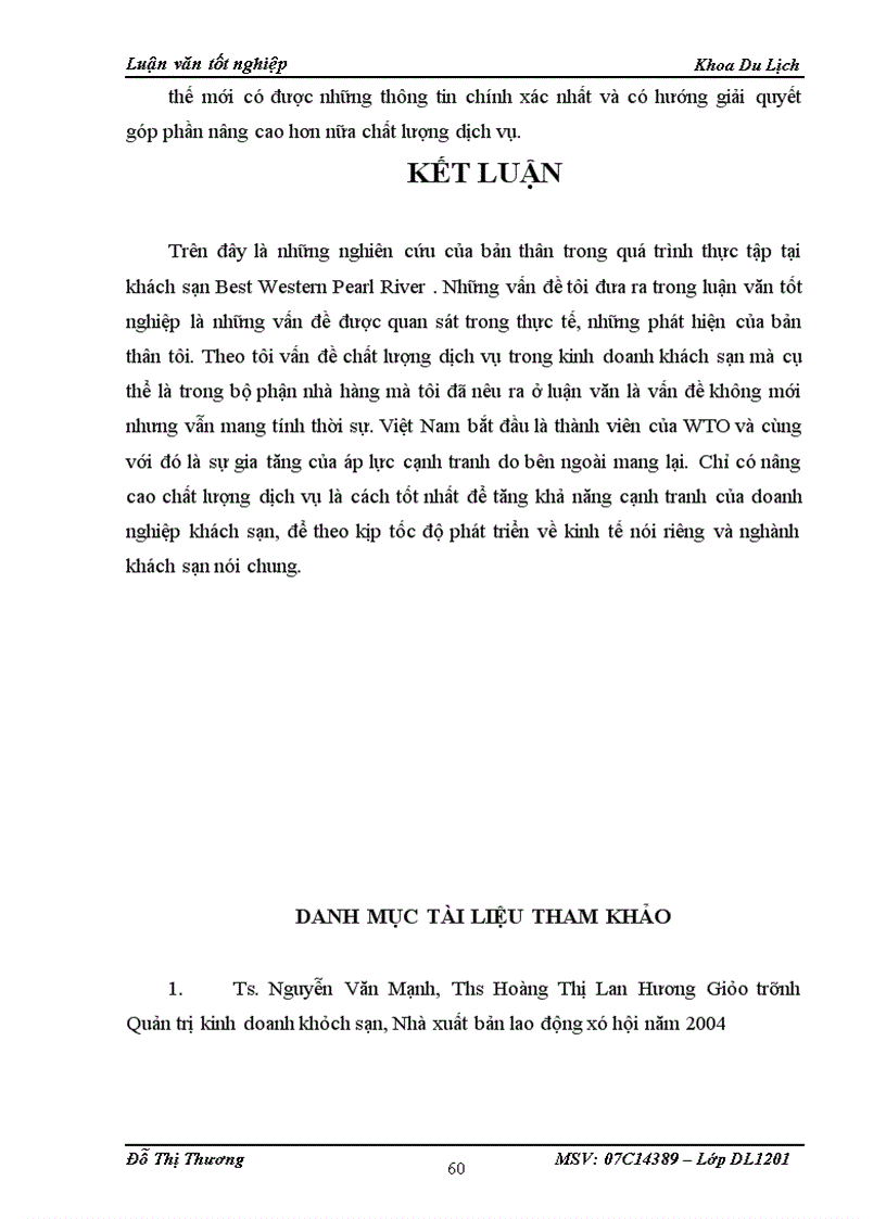 image for page Giải pháp nâng cao chất lượng dịch vụ trong kinh doanh nhà hàng tại khách sạn Best Western Pearl River