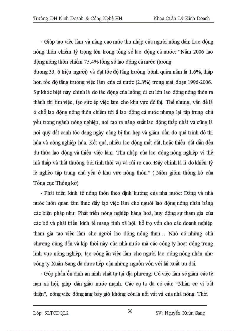 image for page Khai thác và sử dụng lao động nông nhàn tại công ty TNHH Sinh Vật Cảnh Xuân Sang