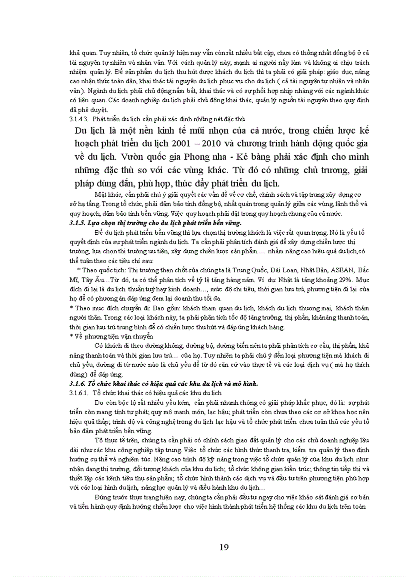 image for page Thực trạng và giải pháp nhằm phát triển du lịch bền vững ở Vườn quốc gia Phong nha-Kẻ bàng