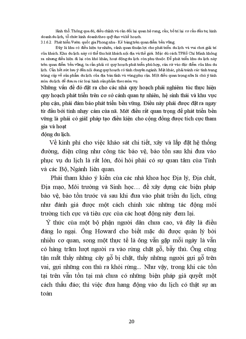 image for page Thực trạng và giải pháp nhằm phát triển du lịch bền vững ở Vườn quốc gia Phong nha-Kẻ bàng
