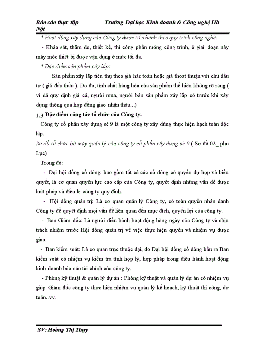 image for page Kế toán chi phí sản xuất và tính giá thành sản phẩm xây lắp tại công ty cổ phần xây dựng số 9